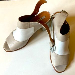 & Other Stories leather heeled slingback sandals